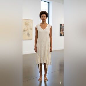 Lee Andersen Romantic Silk Slip Crinkle Dress Fairy Whimsy Goth Art‎ To Wear S